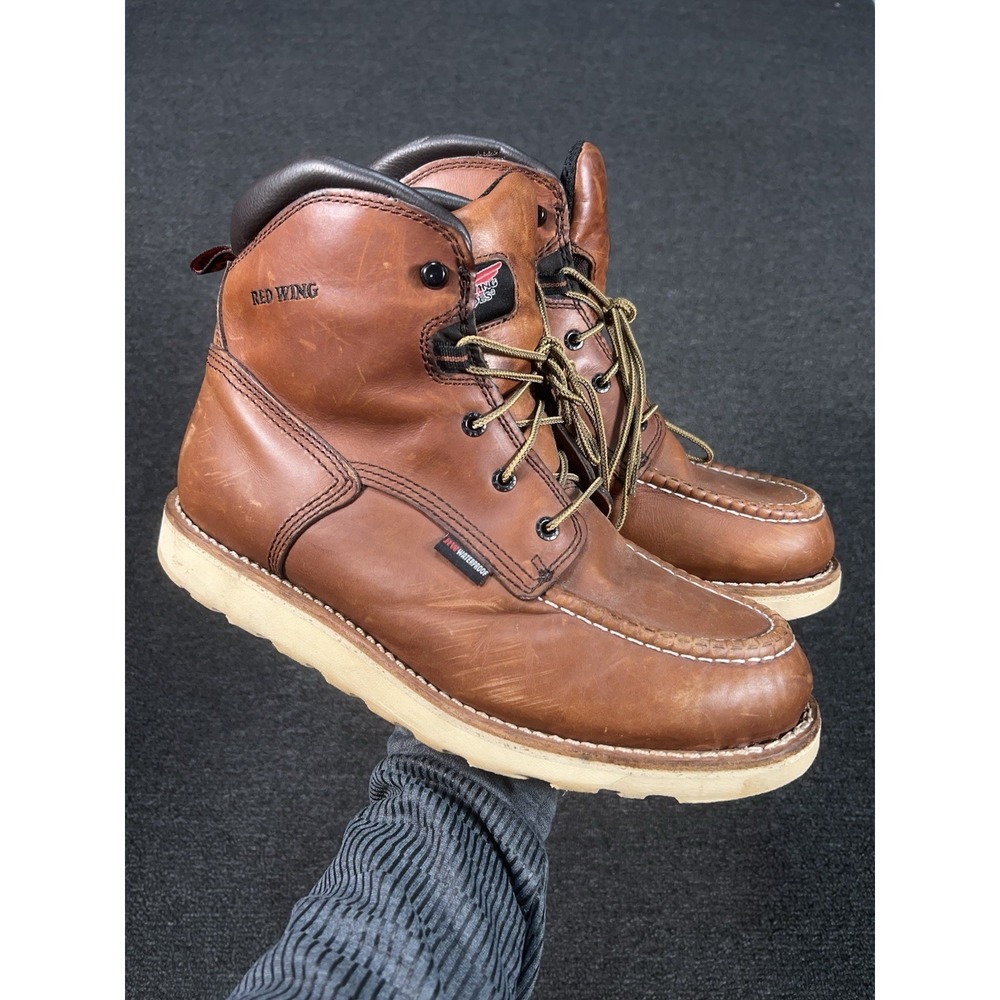 Red Wing Traction Tred 6" Waterproof Safety Toe Boot Men's Size 11 D Brown